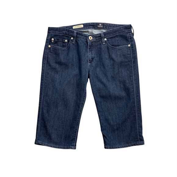 Adriano Goldschmied Shorts Womens 27 Denim Dark Wash Malibu Bermuda Length AG - Picture 1 of 9
